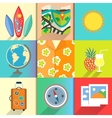 travel and vacation icons set vector image