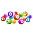 bingo or lottery colored number balls vector image vector image