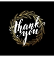 thank you golden lettering design vector image