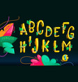 jungle wood font vector image