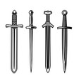 set knight swords design element for logo vector image vector image