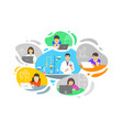 virtual class online school distance learning kids vector image vector image