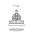 buddha statue line icon linear style sign vector image