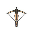 crossbow medieval bow switzerland sport symbol vector image