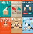 election poster set vector image