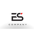 es logo letter design vector image