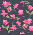 seamless pattern with flowers and branches vector image