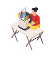 seamstress isometric icon vector image