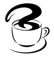 styled coffee cup vector image