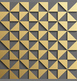 abstract gold triangle pattern background vector image vector image