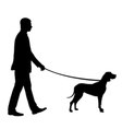 man with dog vector image vector image