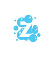 bubble with initial letter z graphic design vector image