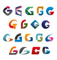 g letter symbols and icons for business vector image vector image