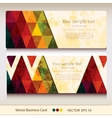 set of abstract geometric business card vector image vector image