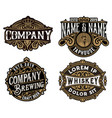 four old logos for packing vector image vector image