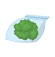small bag with buds of medical marijuana icon vector image