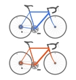 two color bicycle on white background vector image