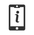 mobile information icon vector image vector image