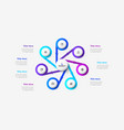 cycle diagram with 7 options or steps slide vector image vector image