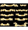 gold ribbons set vector image