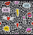 modern black and white leopard seamless pattern vector image vector image