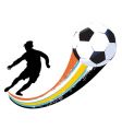 soccer player and ball vector image