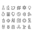 trendy science icons on white elements vector image