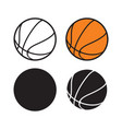 basketball balls vector image