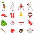 baseball flat set vector image vector image