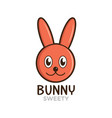 bunny logo vector image vector image