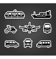 set of stickers transport signs vector image vector image