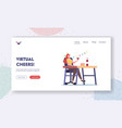 virtual cheers landing page template home vector image vector image