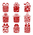 gift boxes vector image vector image