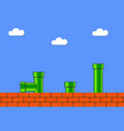 old video game background vector image vector image