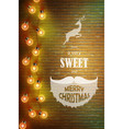 christmas composition on brick background vector image vector image