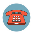 deskphone flat line icon vector image vector image