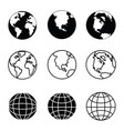earth icons set vector image
