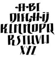 grunge old pen gothic font blackletter script vector image