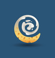 milk and cheese swirling logo vector image