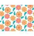 seamless spring flower pattern on white background vector image vector image