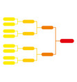 tournament bracket template color championship vector image vector image