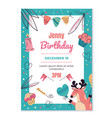 birthday invitation template mockup typography vector image