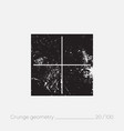 geometric simple shape in grunge retro style vector image vector image
