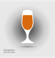 beer mug or glass flat icon vector image