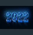 happy 2022 new year digital web banner template vector image vector image