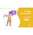 landing page forgot password concept vector image