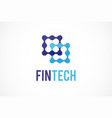 logo for fintech and digital finance industry vector image