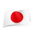 national flag of japan red sun on white vector image