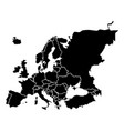 political map of europe vector image