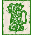 retro st patricks day typography poster with beer vector image vector image